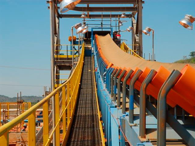 Transportadores de correia convencionais e apron feeder vale 2