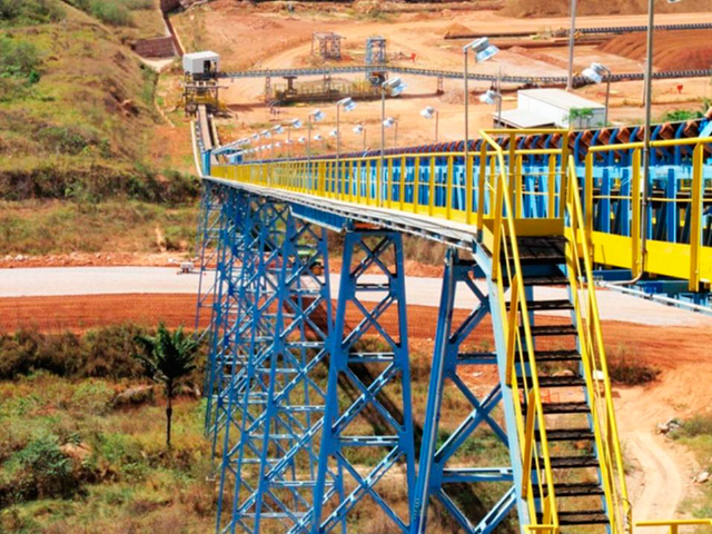 Transportadores de correia convencionais e apron feeder vale 3